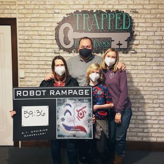 Robot Rampage at Trapped Puzzle Rooms